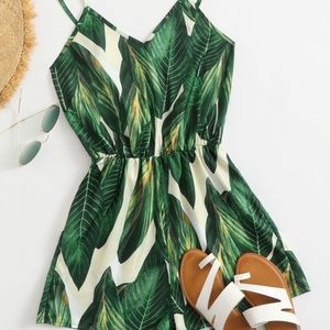 Tropical Print Romper